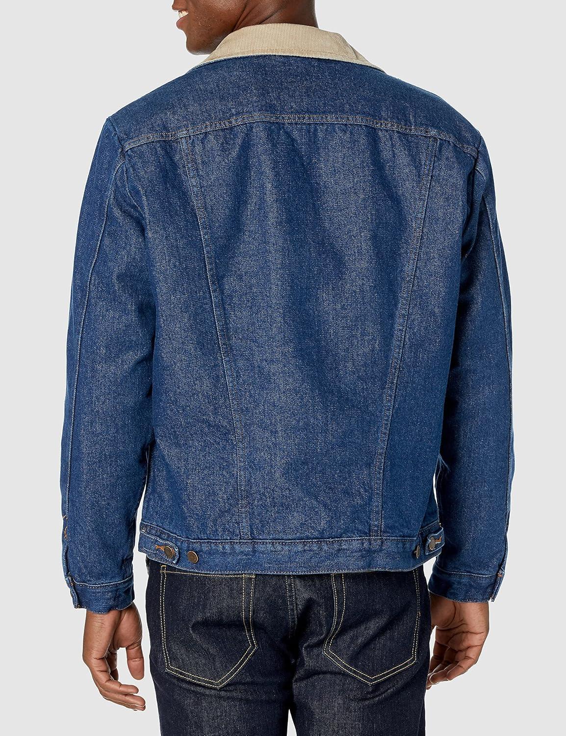 imageWrangler Blanket Lined Corduroy Collar Denim JacketBlanketDenim