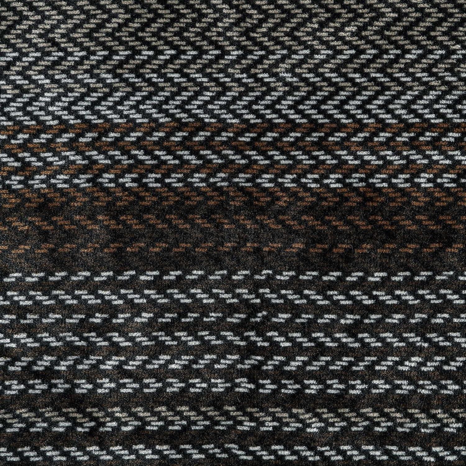 imageWrangler Throw Blanket Soft Plush Fleece Bedding Yellowstone Inspired Western Decor for Bed or Couch Canyon Ikat Blue 50quot x 60quotNash Stripe Brown