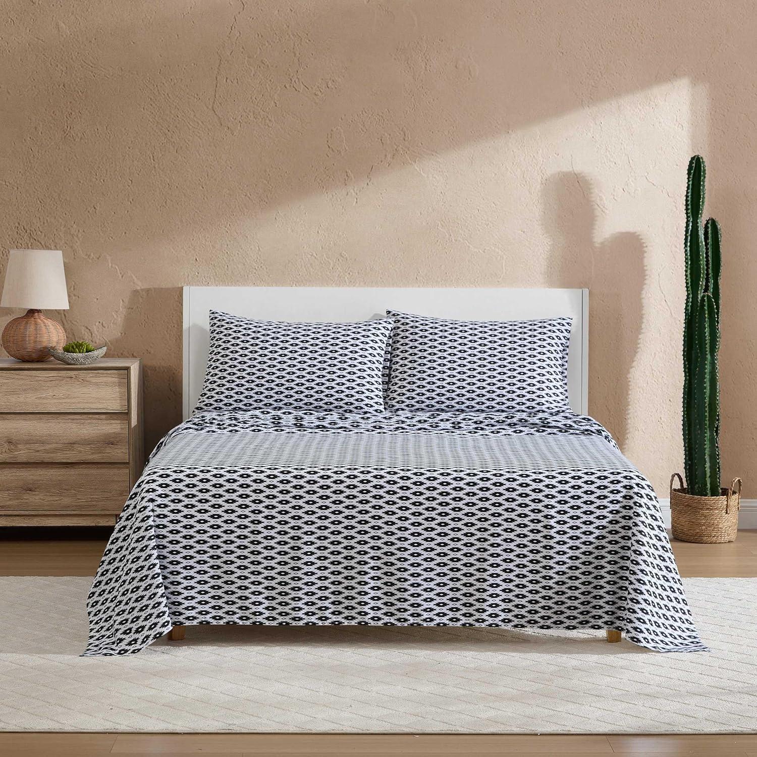 imageWrangler Twin Bed Sheets UltraSoft ampamp Lightweight Bedding with Matching Pillowcase Lightweight Bed Set for All Season Comfort OekoTex Certified Prairieland Paisley BlueBlaze Black