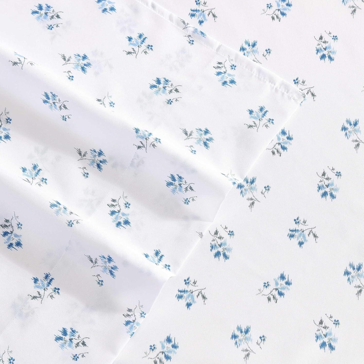 imageWrangler Twin Bed Sheets UltraSoft ampamp Lightweight Bedding with Matching Pillowcase Lightweight Bed Set for All Season Comfort OekoTex Certified Prairieland Paisley BlueSketchy Ditsy Blue