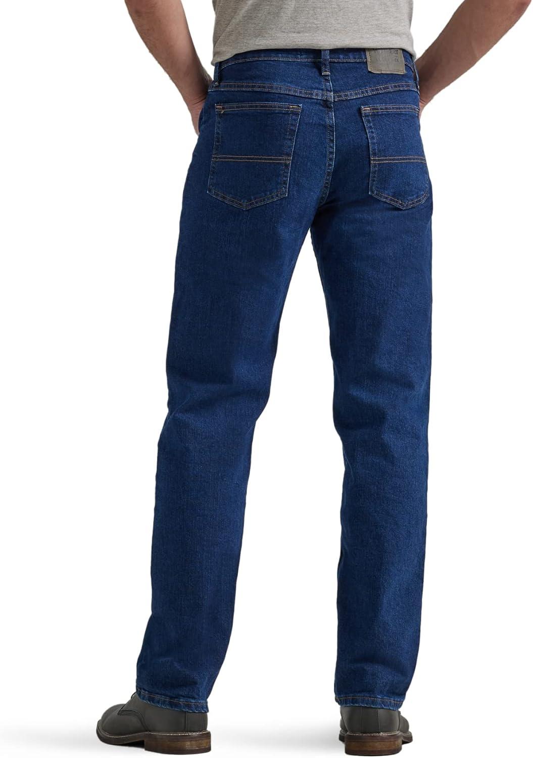 imageWrangler Authentics Mens Classic 5Pocket Regular Fit Flex JeanDark Indigo Flex