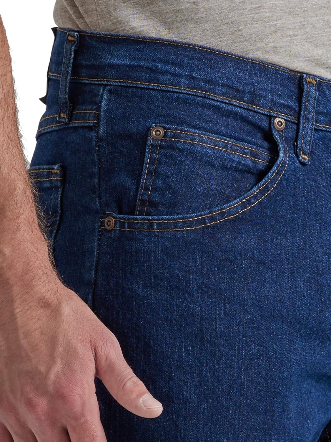 imageWrangler Authentics Mens Classic 5Pocket Regular Fit Flex JeanDark Indigo Flex