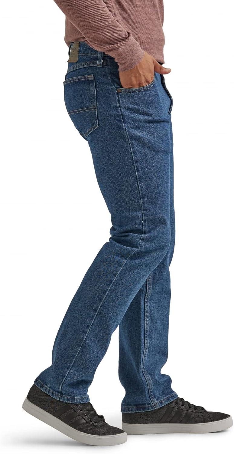 imageWrangler Authentics Mens Classic 5Pocket Regular Fit Flex JeanDark Stonewash Flex