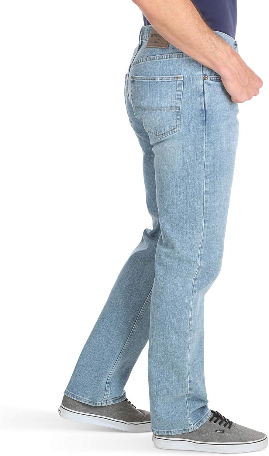 imageWrangler Authentics Mens Classic 5Pocket Regular Fit Flex JeanStonewash Flex