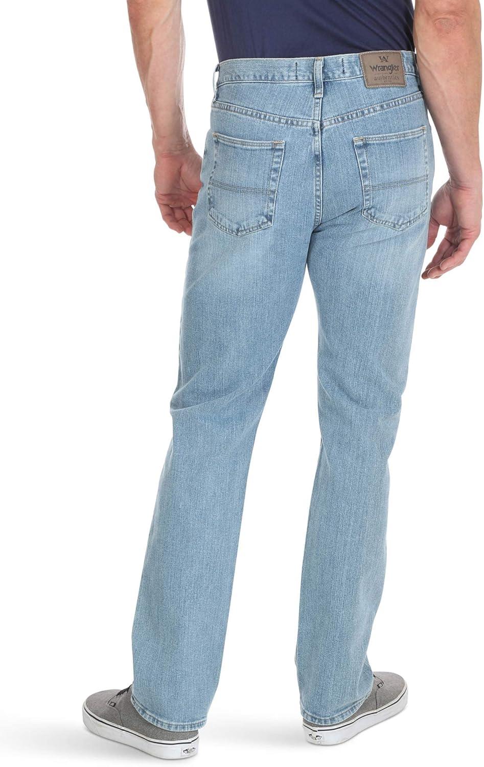 imageWrangler Authentics Mens Classic 5Pocket Regular Fit Flex JeanStonewash Flex