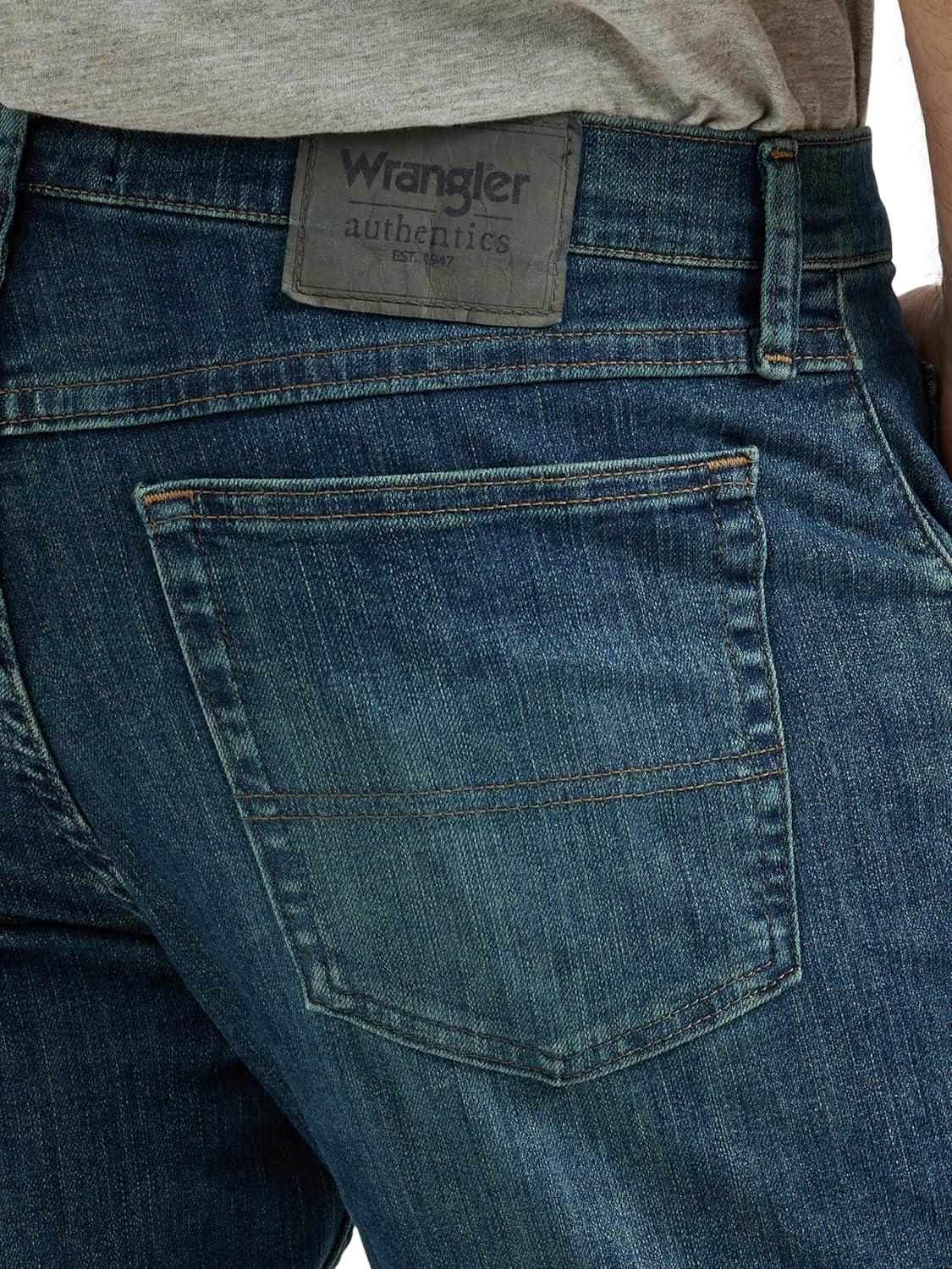 imageWrangler Authentics Mens Classic 5Pocket Regular Fit Flex JeanTwilight Flex