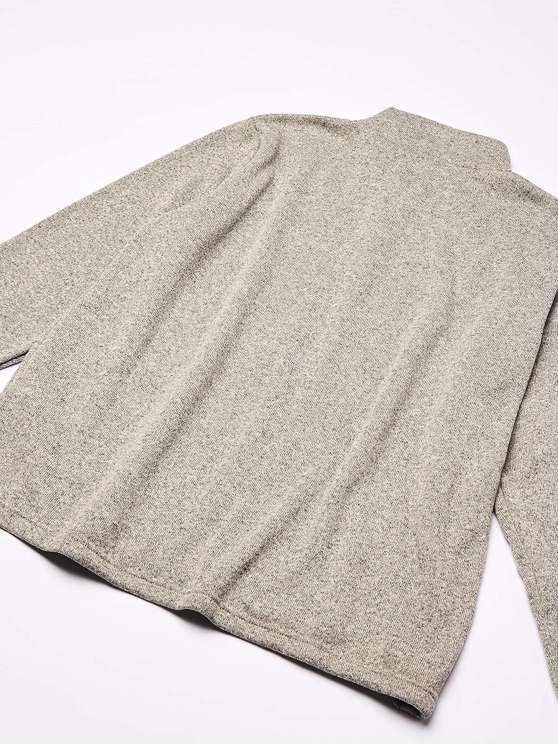 imageWrangler Authentics Mens Long Sleeve Fleece QuarterZipLight Heather Gray