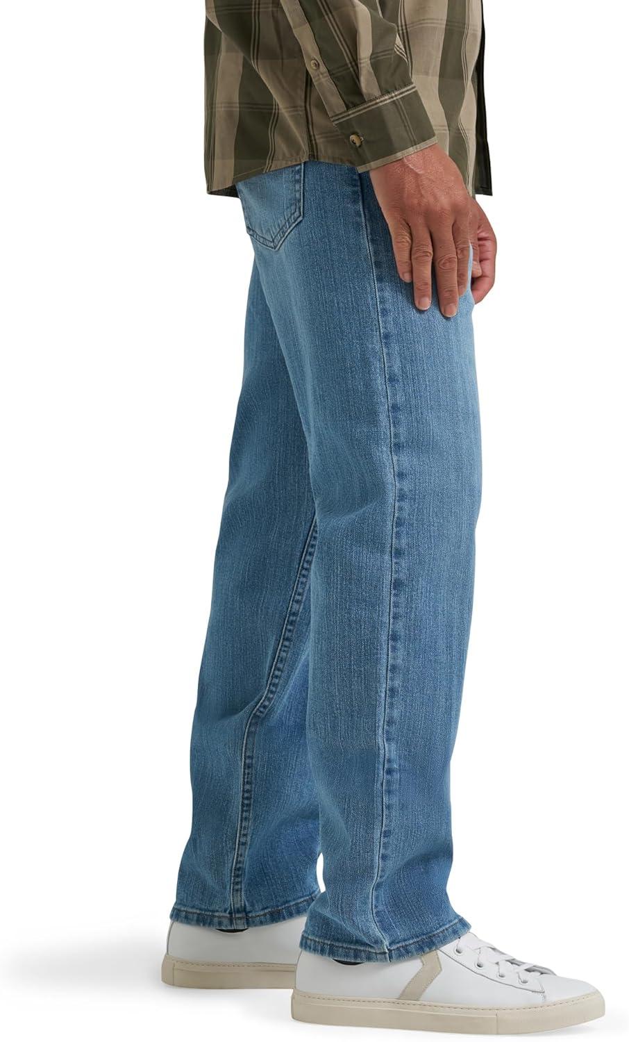 imageWrangler Authentics Mens Regular Fit Comfort Flex Waist JeanStonewash Flex