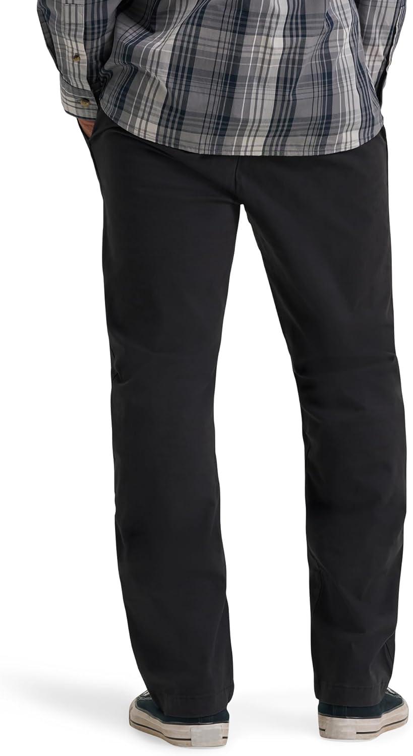 imageWrangler Authentics Mens Straight Fit Flat Front ChinoJet Black