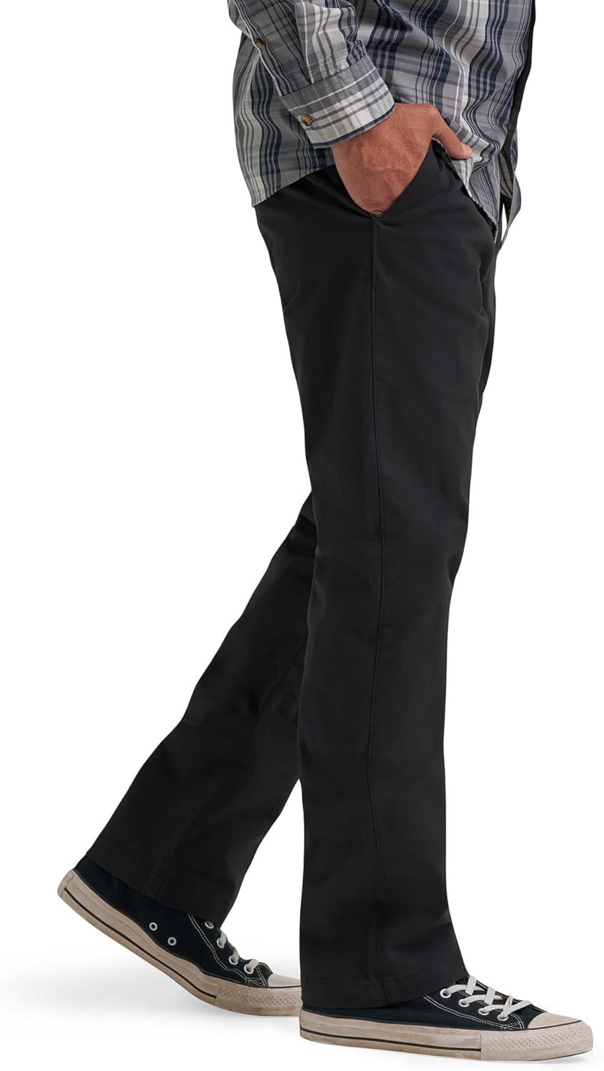 imageWrangler Authentics Mens Straight Fit Flat Front ChinoJet Black