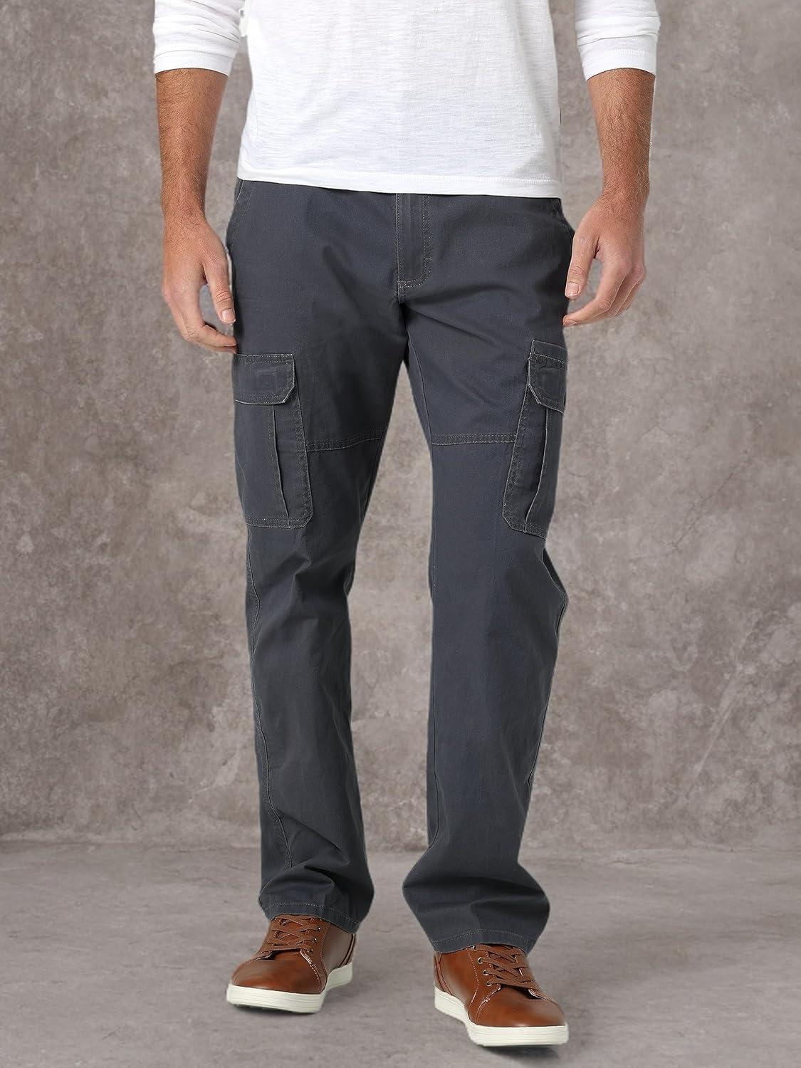 imageWrangler Authentics mens Relaxed Fit Stretch Cargo PantAnthracite Twill