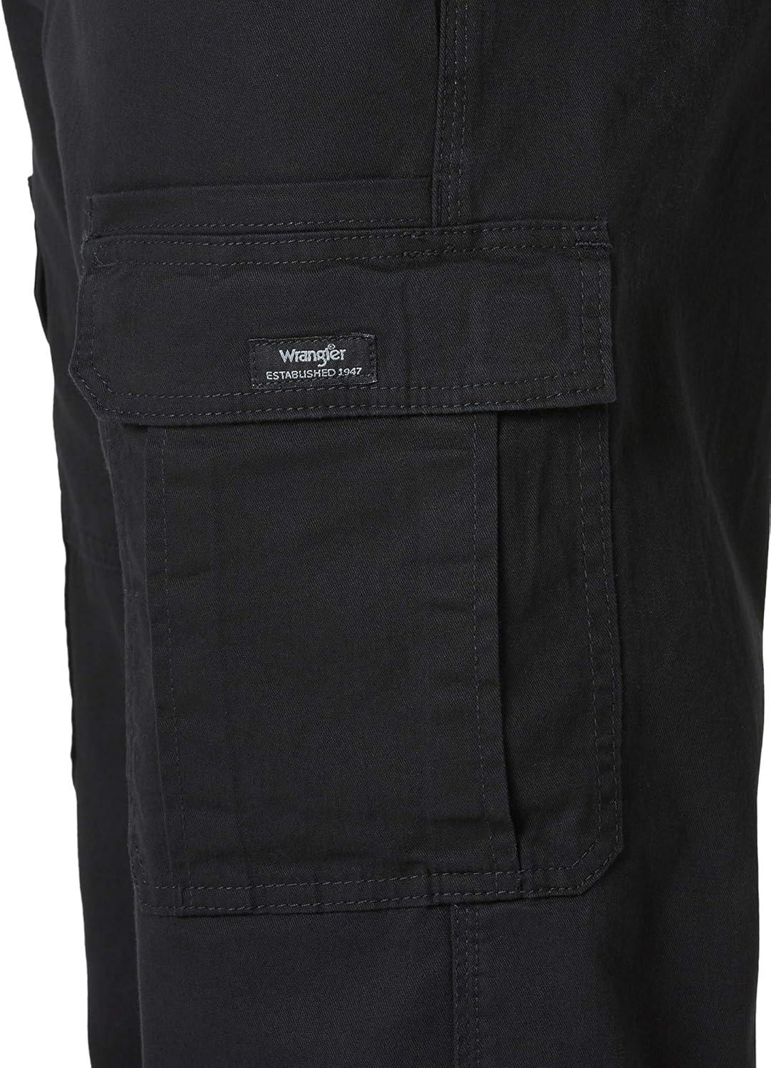 imageWrangler Authentics mens Relaxed Fit Stretch Cargo PantBlack