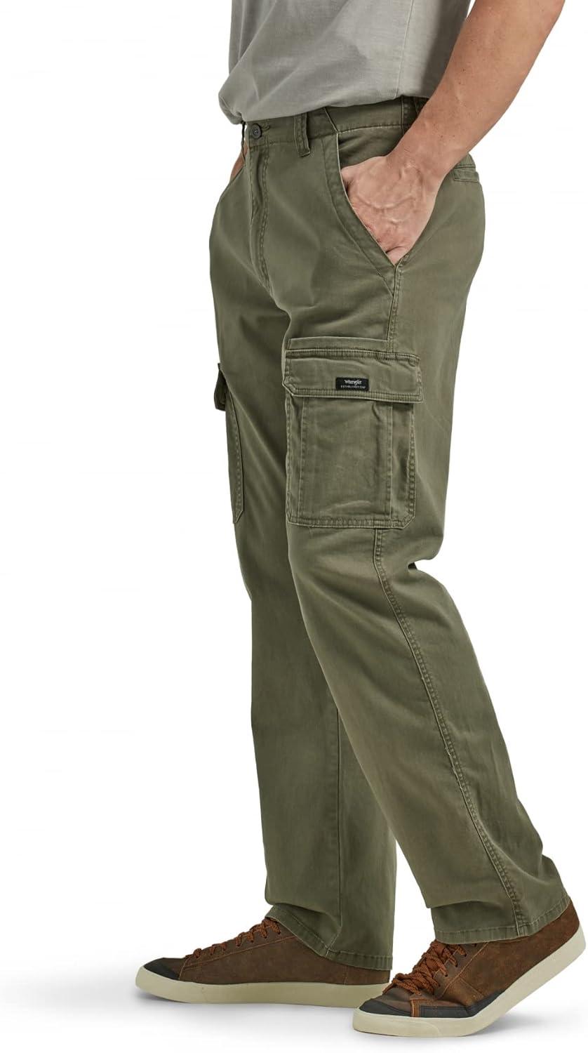 imageWrangler Authentics mens Relaxed Fit Stretch Cargo PantOlive