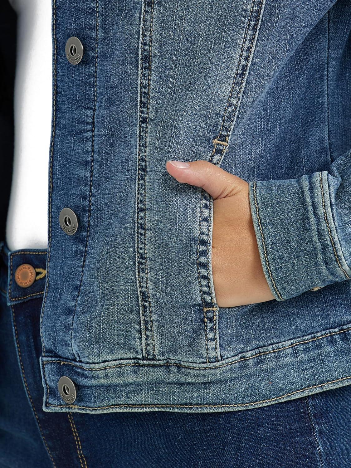 imageWrangler Authentics womens Stretch Denim JacketBlue