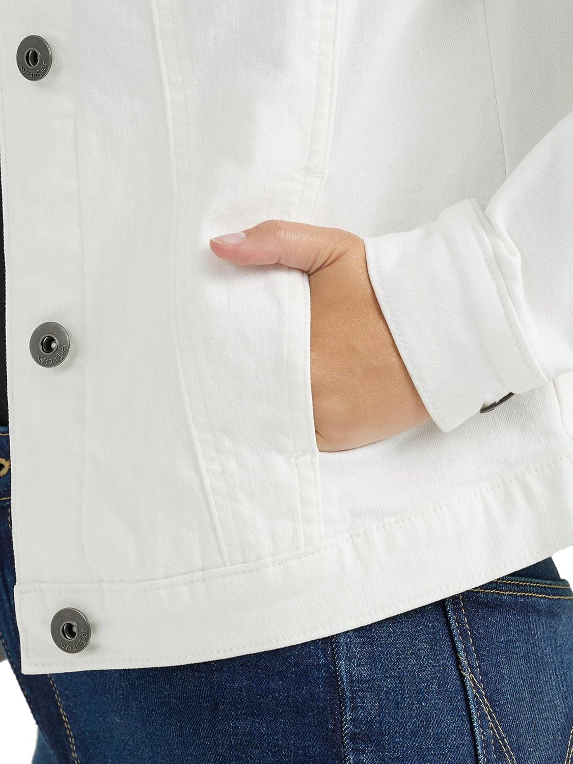 imageWrangler Authentics womens Stretch Denim JacketOffwhite