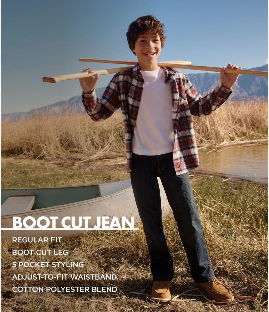 imageWrangler Boys Boot Cut Jean WaldonFresh Indigo