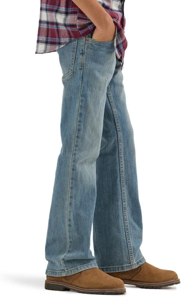 imageWrangler Boys Boot Cut Jean WaldonStonewash Indigo