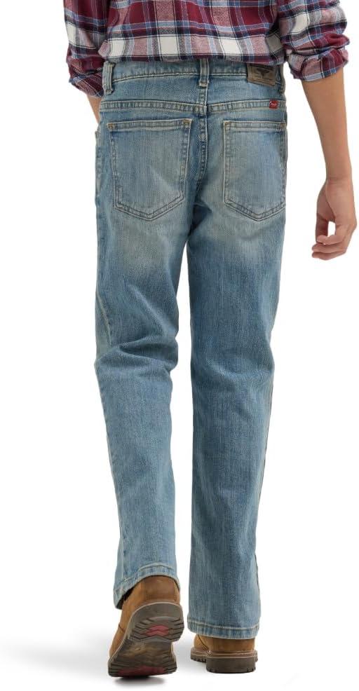 imageWrangler Boys Boot Cut Jean WaldonStonewash Indigo