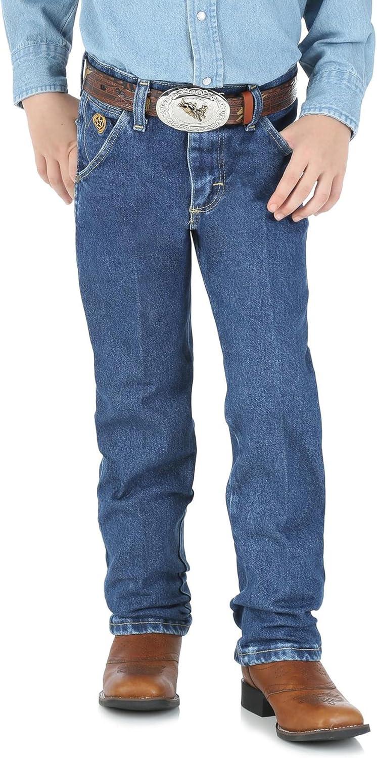 imageWrangler Boys George Strait Original Cowboy Cut JeansHeavy Denim Stone