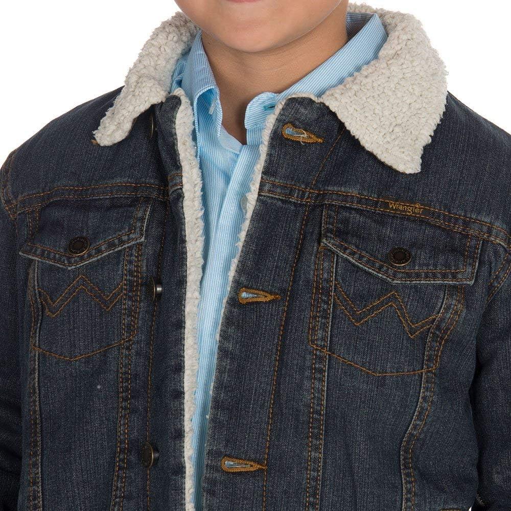 imageWrangler Boys Rustic Blue Sherpa Lined Jacket Rustic BlueBlue
