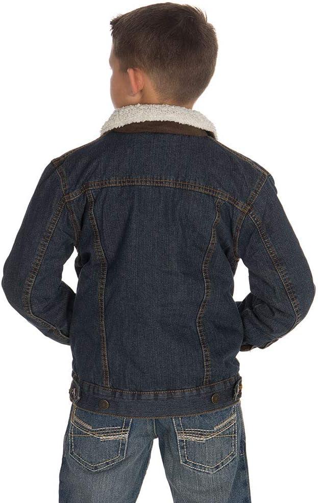 imageWrangler Boys Rustic Blue Sherpa Lined Jacket Rustic BlueBlue