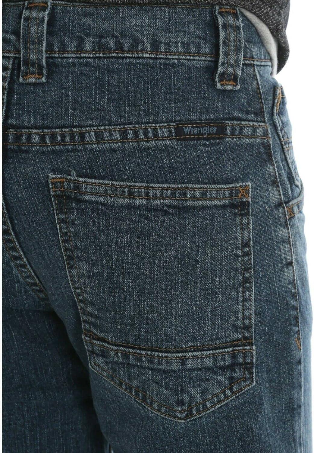 imageWrangler Boys Straight Fit JeanEnchanted Blue Medium Wash