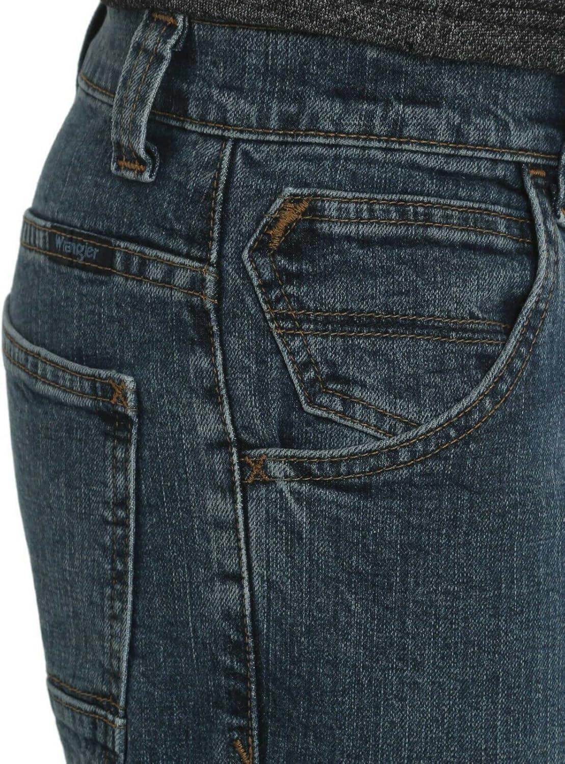 imageWrangler Boys Straight Fit JeanEnchanted Blue Medium Wash