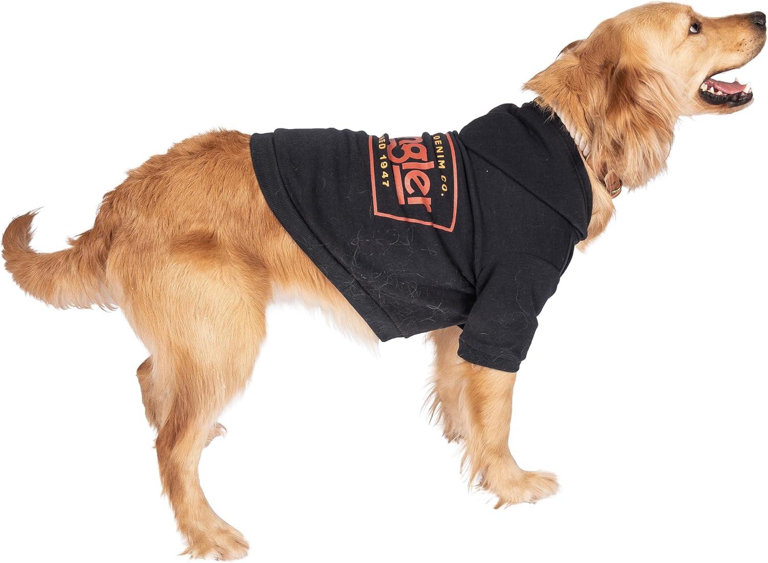 imageWrangler Est Logo Black Dog Hoodie Black MXS