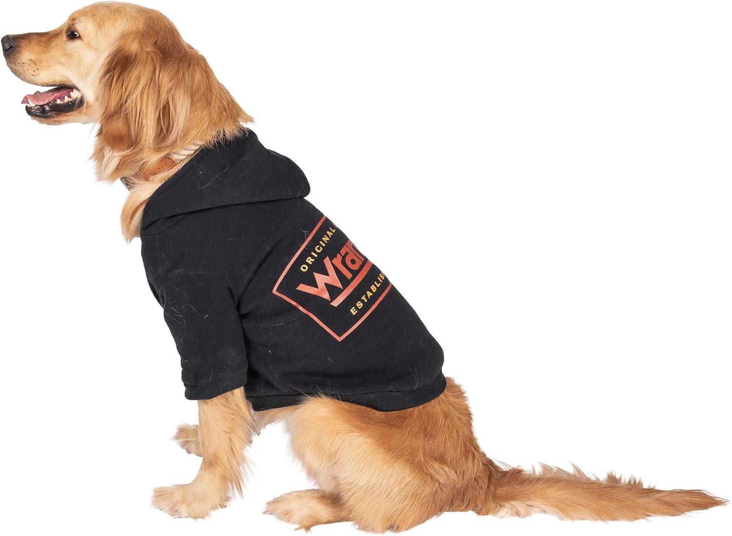 imageWrangler Est Logo Black Dog Hoodie Black MXS