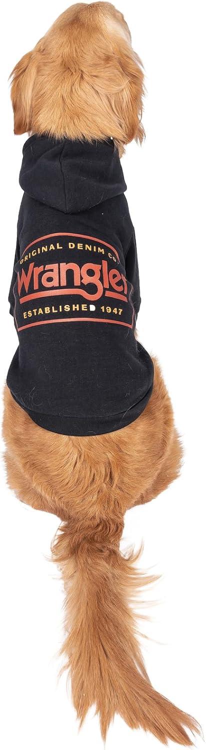 imageWrangler Est Logo Black Dog Hoodie Black MXS