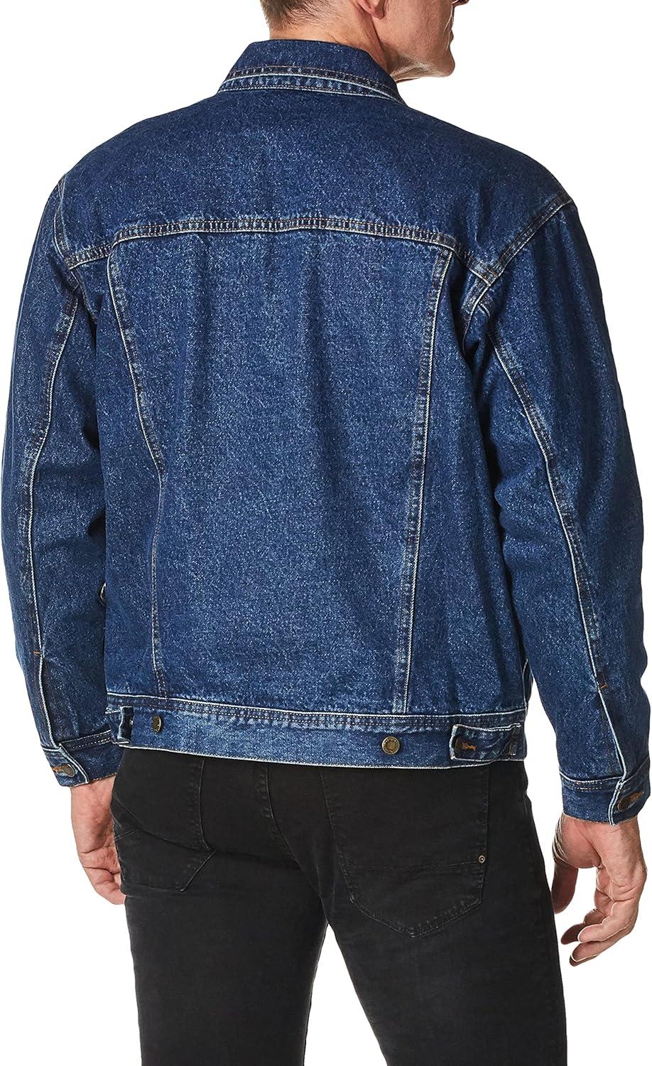 imageWrangler Flannel Lined Denim Jacket Antique Navy XXLarge
