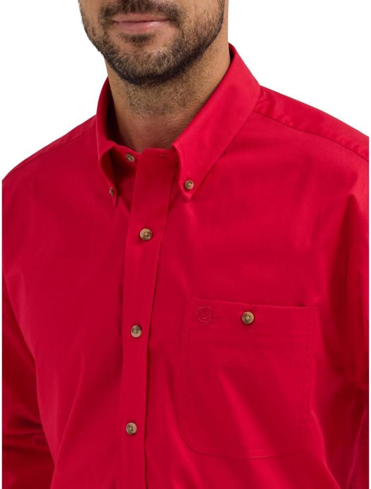 imageWrangler George Strait Solid Black Button Down ShirtRed