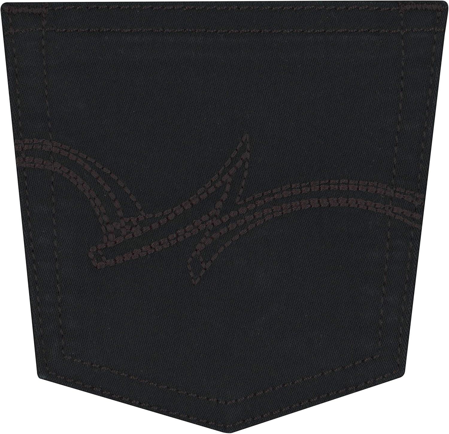 imageWrangler Girls Dark Wash Medium Blue Boot Cut JeansBlack