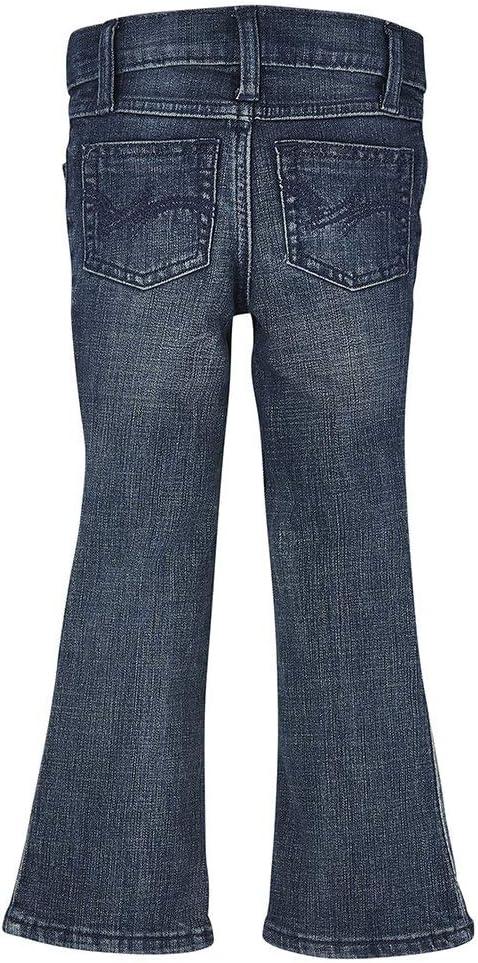 imageWrangler Girls Dark Wash Medium Blue Boot Cut JeansMid Blue