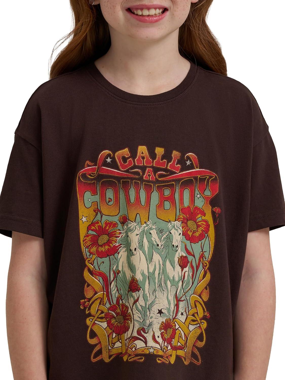 imageWrangler Lainey Wilson Girls Call A Cowboy Tee ShirtCall a Cowboy