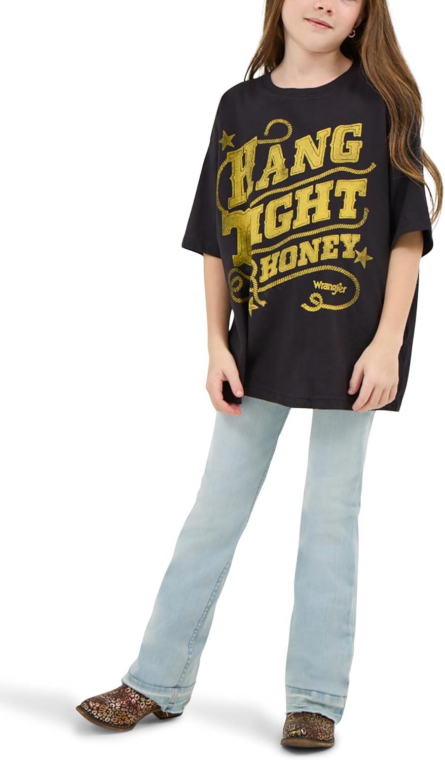 imageWrangler Lainey Wilson Girls Call A Cowboy Tee ShirtHang Tight Honey