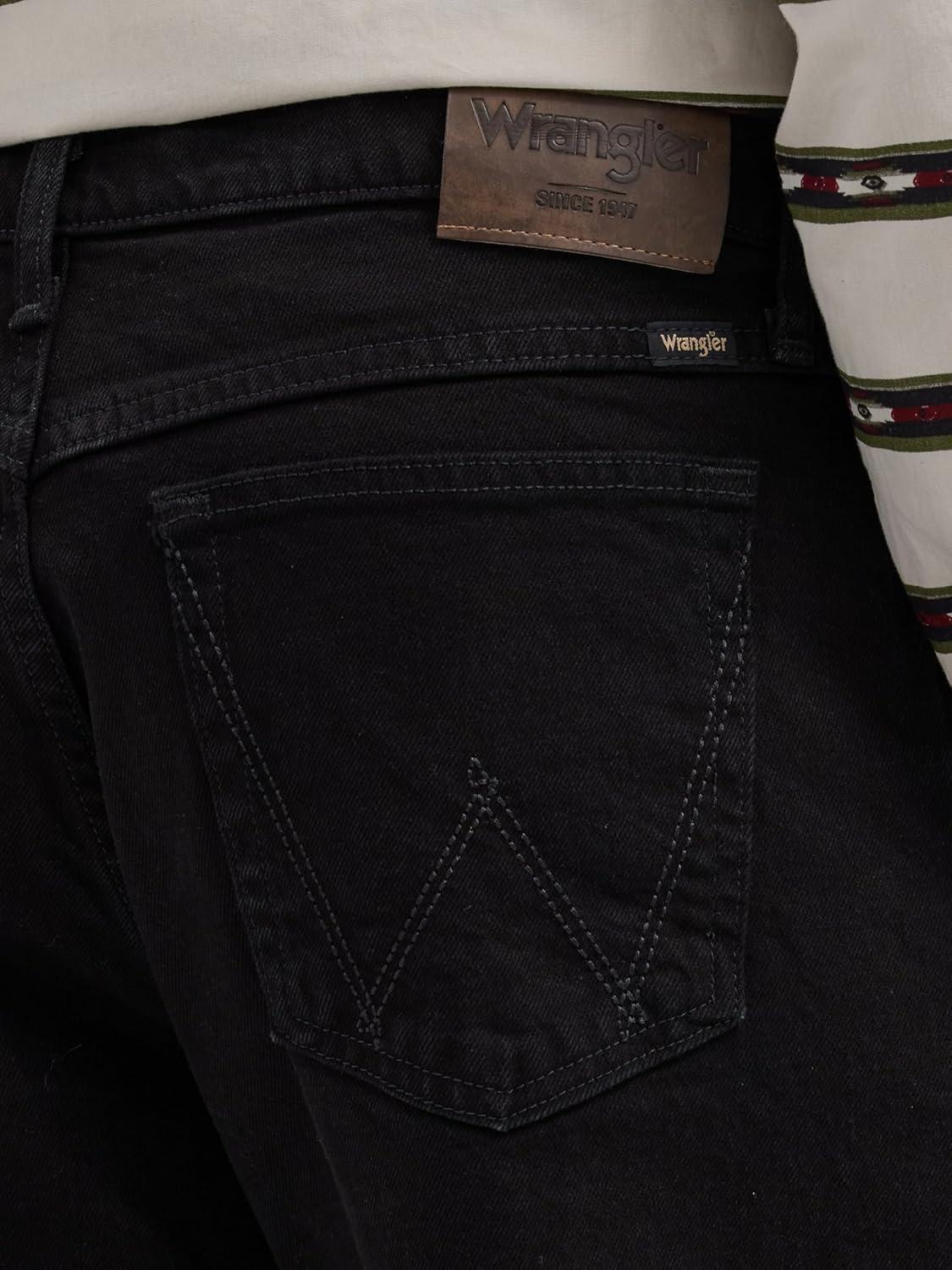 imageWrangler Mens FreetoStretch Relaxed Fit JeanBlack