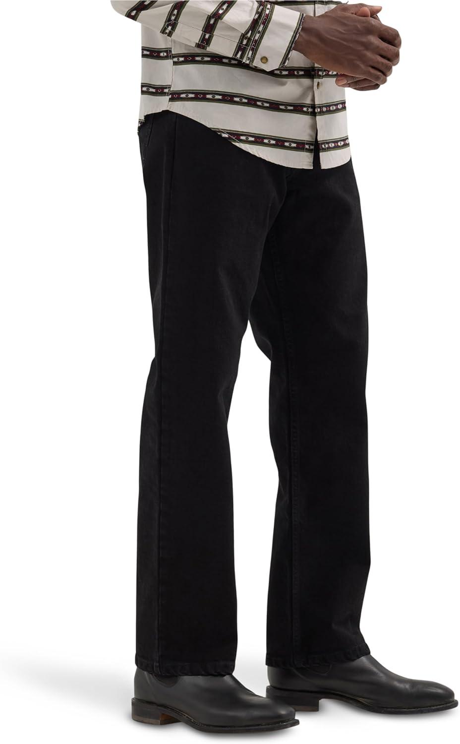 imageWrangler Mens FreetoStretch Relaxed Fit JeanBlack