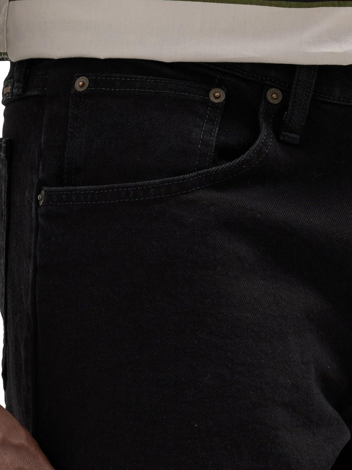 imageWrangler Mens FreetoStretch Relaxed Fit JeanBlack