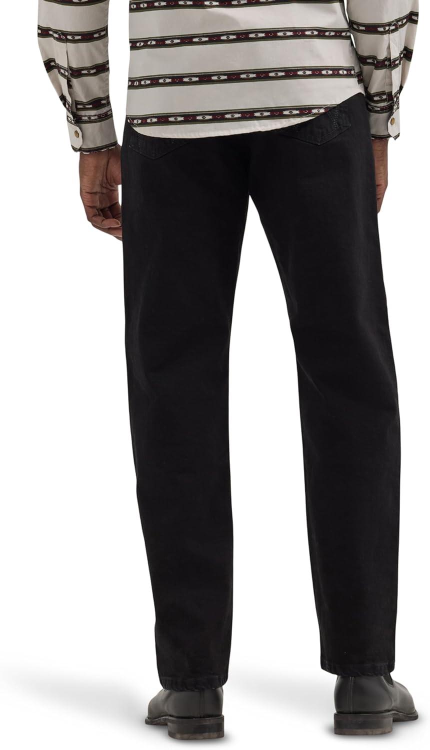 imageWrangler Mens FreetoStretch Relaxed Fit JeanBlack