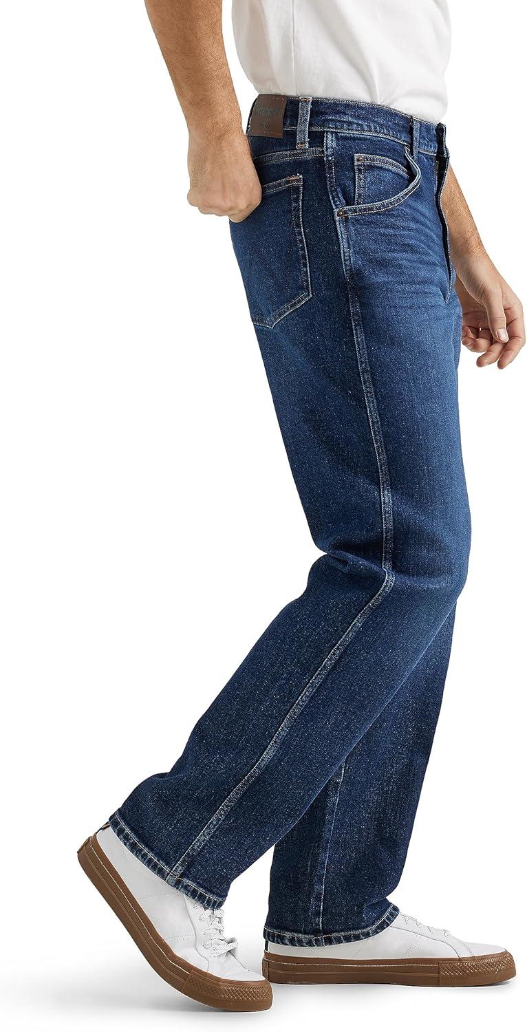 imageWrangler Mens FreetoStretch Relaxed Fit JeanDark Indigo