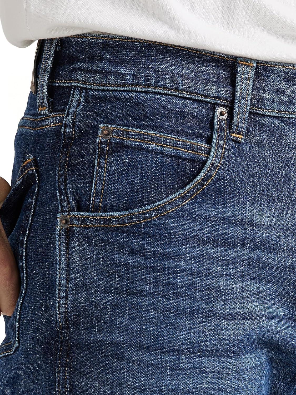 imageWrangler Mens FreetoStretch Relaxed Fit JeanDark Indigo