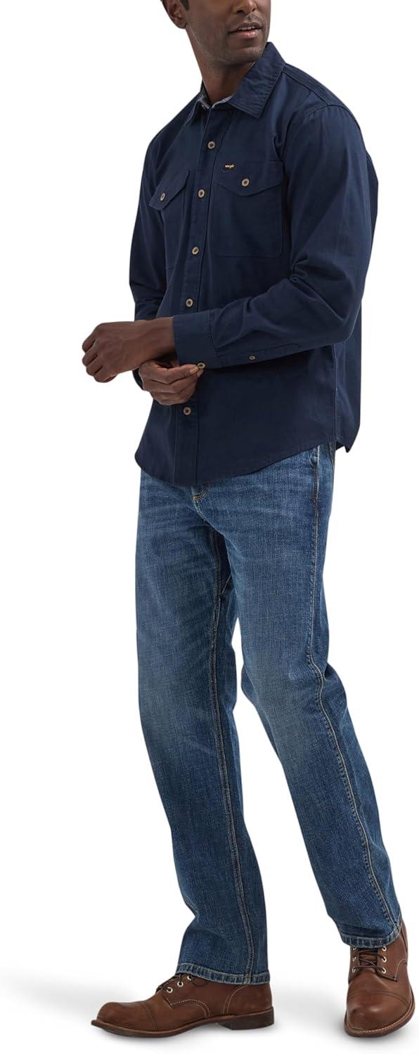 imageWrangler Mens Long Sleeve ShirtDark Sapphire