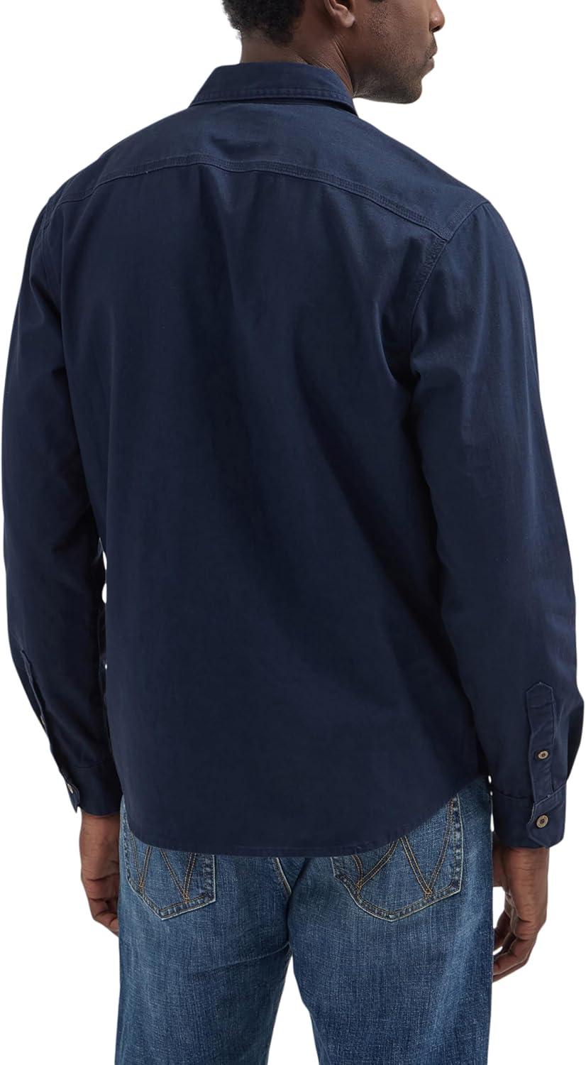 imageWrangler Mens Long Sleeve ShirtDark Sapphire