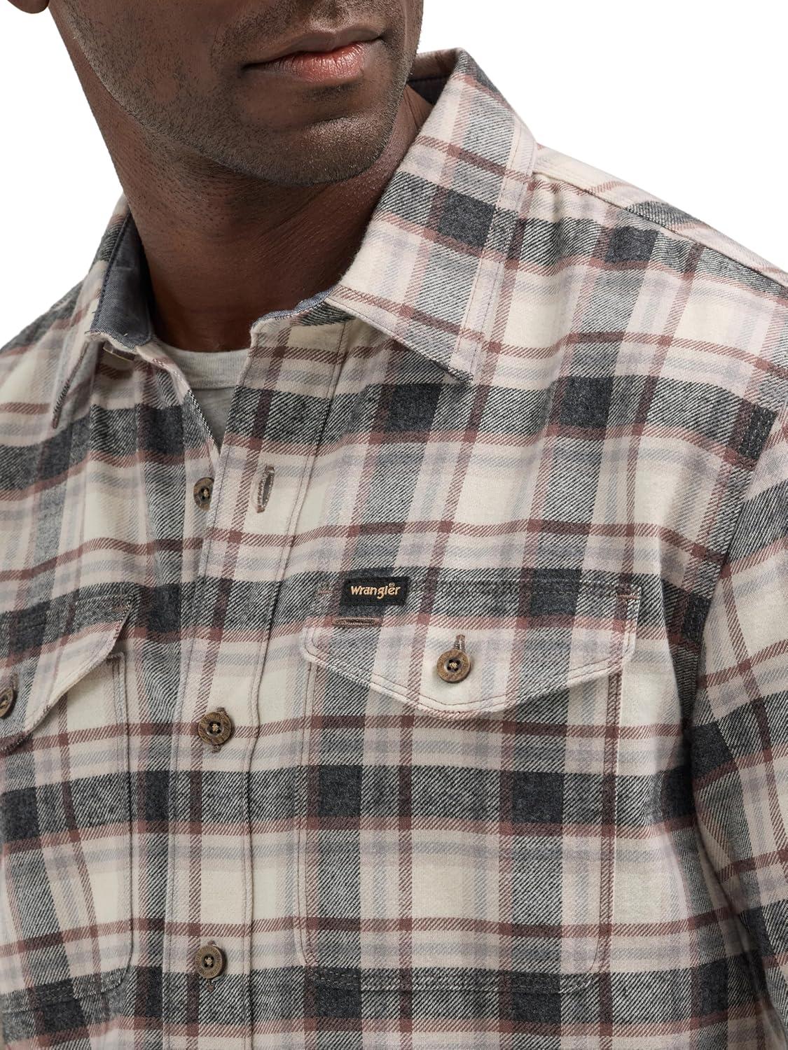 imageWrangler Mens Long Sleeve ShirtJet Stream