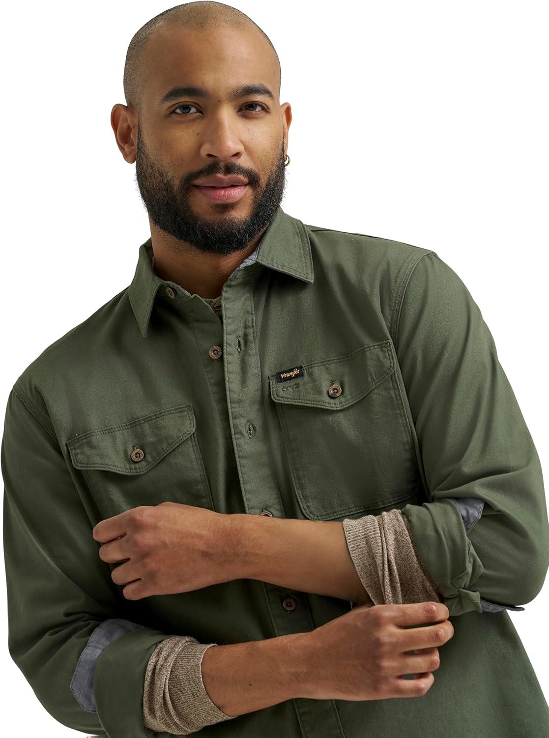 imageWrangler Mens Long Sleeve ShirtThyme Twill
