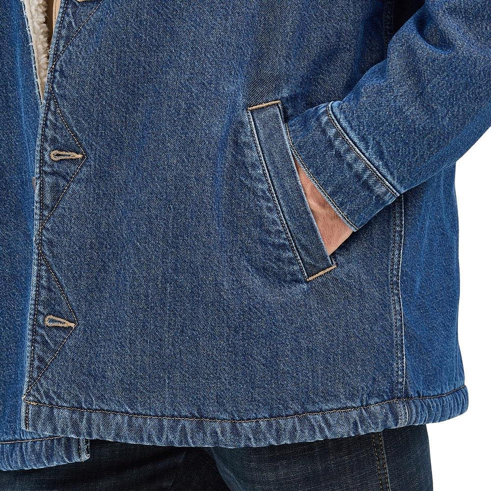 imageWrangler Mens Medium Wash Sherpa Lined Denim Jacket