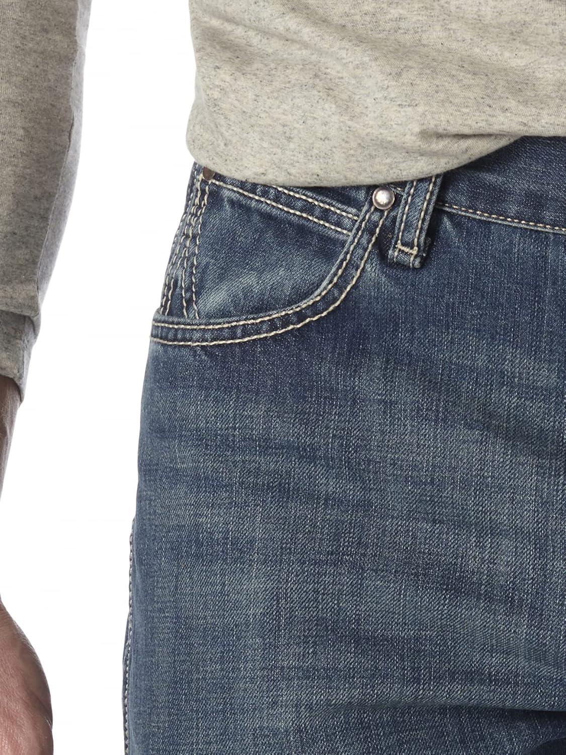 imageWrangler Mens Retro Limited Edition Relaxed Fit Boot Cut JeanRocky Top