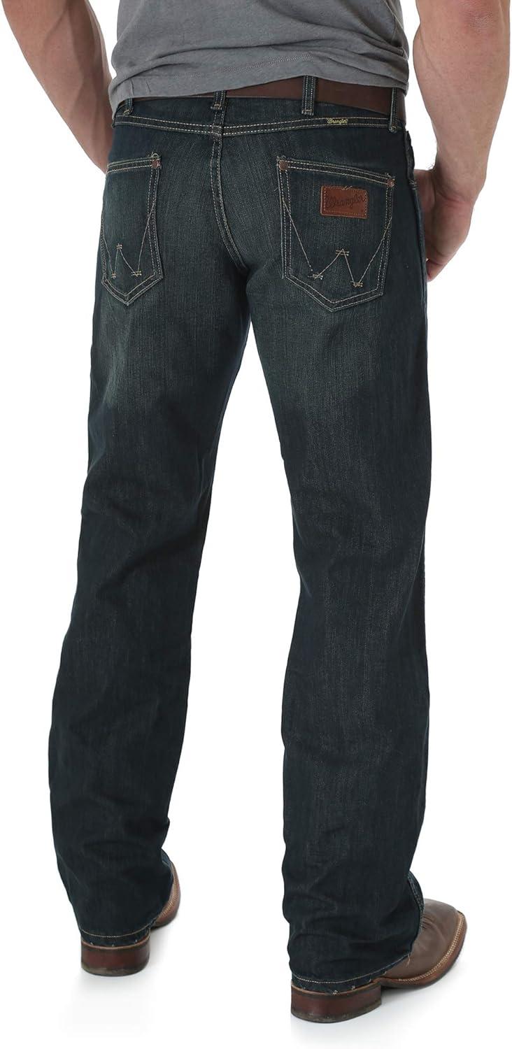 imageWrangler Mens Retro Limited Edition Relaxed Fit Boot Cut JeanWorn Black