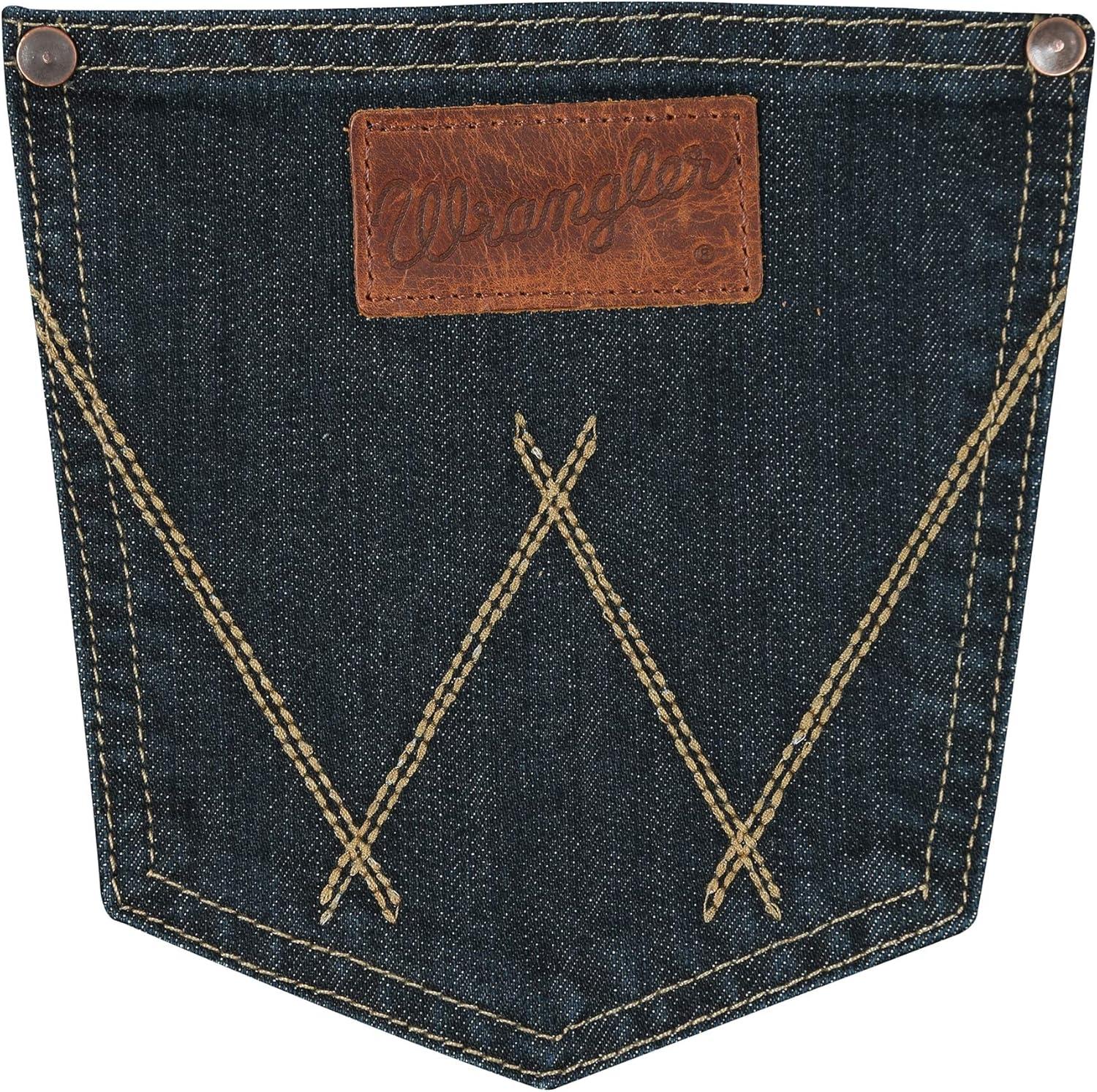 imageWrangler Mens Retro Limited Edition Relaxed Fit Boot Cut JeanWorn Black